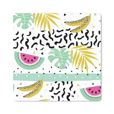 Produktbild von MuchoWow® Mauspad Mousepad Sommer - Obst - Muster 20x20 cm - Mousepads - Maus Mat - Pad - Mausunterlage - Desk Mat - Bureauartikeln