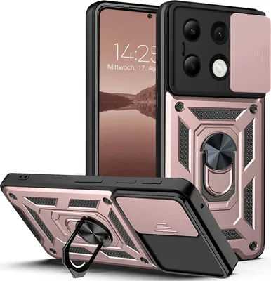 Produktbild von Armor Handyhülle für Xiaomi Redmi Note 13 Kameraschutz Handy Panzer Case Cover Schutzhülle Outdoor Farbe: Rosegold