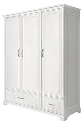 Produktbild von Dreitüriger Kleiderschrank TWINKLE für das Kinderzimmer, Weiß matt