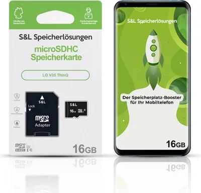 Produktbild von microSD Speicherkarte S&L für LG V35 ThinQ - Speicherkapazität: 16 GB