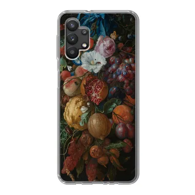 Produktbild von MuchoWow® Handyhülle Schutzhülle Hülle für Samsung Galaxy A32 5G Früchte und Blumen - Gemälde von Jan Davidsz. de Heem Silikon Softcase Handy Hülle - Softcase