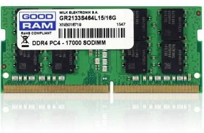 Image de Goodram module de mémoire pour ordinateur portable GR2666S464L19/16G 16 GB 1 x 16 GB DDR4-RAM 2666 MHz CL19 (GR2666S464L19/16G)