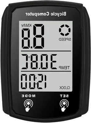 Image de Compteur de kilomètres pour vélo - Odonymètre pour vélo - Mesure de la vitesse pour vélo - 19 fonctions avec rétroéclairage