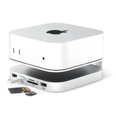 Produktbild von iMounts Mac Mini M4 Dockingstation mit M.2 NVMe SSD-Gehäuse – USB-C, HDMI, SD-Kartenleser, Aluminium – Kompatibel mit Mac Mini M4 2024/2025