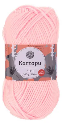 100g Strickwolle Kartopu NO 1 zartrosa