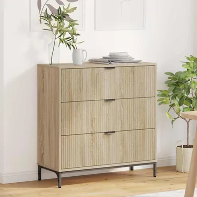 Zdjęcie produktu dla vidaXL Kredens dąb sonoma 79,5 x 33 x 82 cm Materiał drewnopochodny