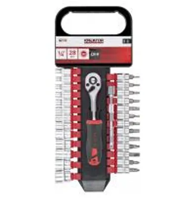 Image de Cliquet 1/4" & Douilles Kreator Kit Cliquet, Douilles Et Embouts 1/4" Polyvalent - Kreator