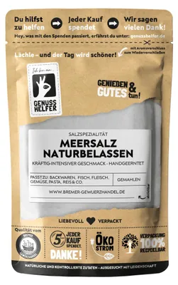 Produktbild von Meersalz naturbelassen, gemahlen, Salz zum Kochen, 250g