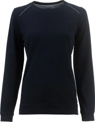 Produktbild von Strukturiertes Sweatshirt mit Zickzack-Muster, V-Schlitz Rundhals und Saumschlitzen