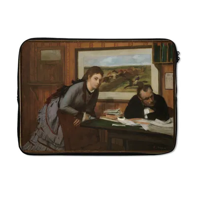 Produktbild von MuchoWow® Laptop Hülle 14 ZollSchmollen - Gemälde von Edgar Degas Laptoptasche - Laptoptasche - Stoßsicher - Schutzhaube