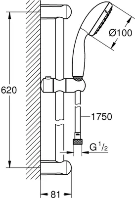 Imagen del producto de GROHE Vitalio Go 100, 1 unidad
