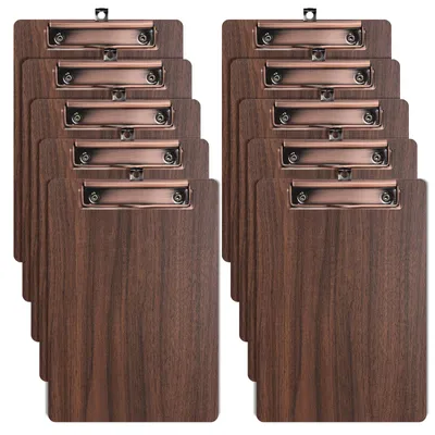 Immagine prodotto di Tavole di legno A5, confezione da 10, con clip in metallo, per l'ufficio