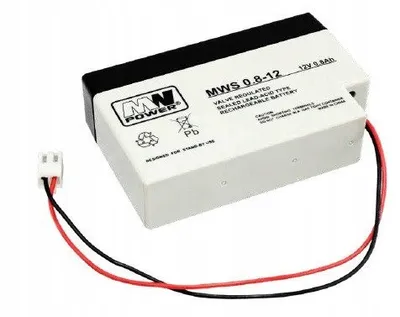 Produktbild von MWS 0.8-12: MWS 0.8-12: AGM-Batterie 12 V/0,8 Ah, 96*25*62 (Stecker)