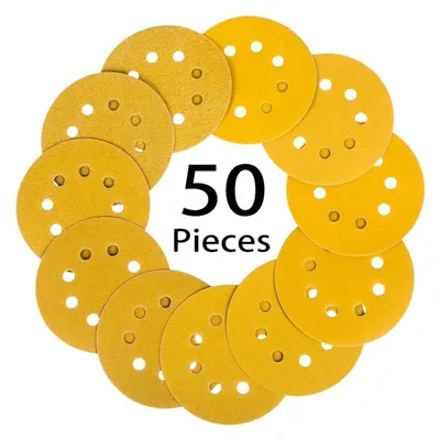 Produktbild von Schleifpapier Klett Set 125mm für Exzenterschleifer 50 Stück Mix Körnung 60-600