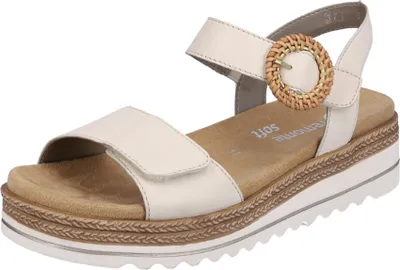 Produktbild von Remonte Damen Sandale Klettverschluss und Zierschnalle D0Q52, Größe:38 EU, Farbe:Beige