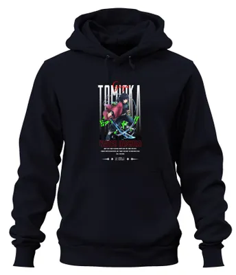 Productafbeelding van Giyu Tomioka, Demon Slayer, Water Hashira, Katana, Anime Cosplay, Uni Hoodie, Marineblauw, Maat S