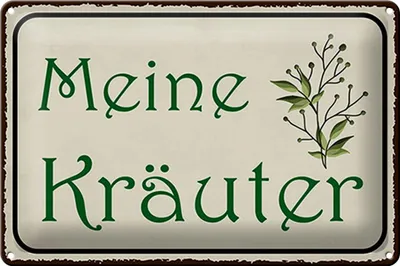 Produktbild von Blechschild Spruch 30x20cm meine Kräuter