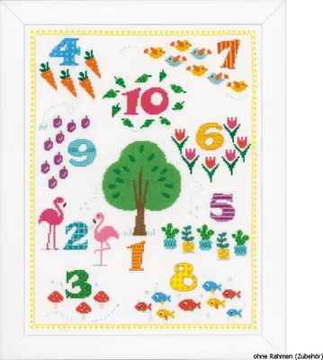 Produktbild von Auslaufmodell Vervaco Stickpackung Zählmuster "1,2,3"
