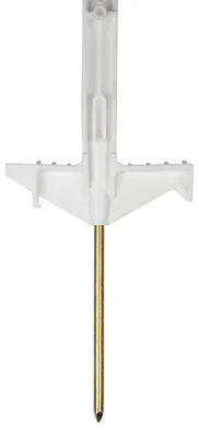Produktbild von horizont Weidezaunpfähle Kunststoff weiß, Höhe 138cm 10 Stück, Doppeltritt, Kunststoffpfahl mit Ösen für Bänder, Seile, Litzen