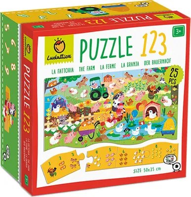 Obrázok produktu pre Puzzle 123 - Farma, Ludattica, od 3 rokov