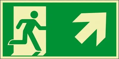 Produktbild von Schild I PERMALIGHT power langnachleuchtend Rettungszeichen Rettungsweg recht...