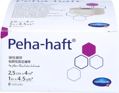 Produktbild von Peha-haft Latexfrei Fixierbinde 2,5cmx4m, 8 St. Packung