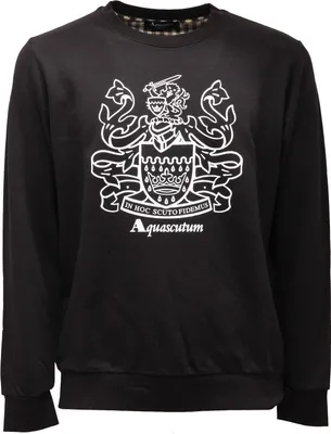 Produktbild von 2561AE felpa uomo AQUASCUTUM black Baumwolle sweatshirt man