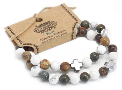 Imagen del producto de 2 Pulseras con Piedras Preciosas - Paz