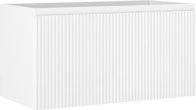Produktbild von Mexen Rivel Badezimmerschrank unter dem Waschbecken 90 cm, 1 Schublade, geriffelt, weiß matt - 91A20-09047-1-BF01