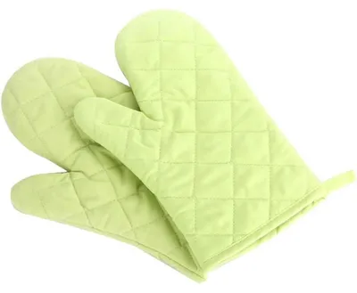 Productafbeelding van Ovenwanten, hittebestendig, verdikt, potwanten, bakwanten, 1 paar, groen, katoen-polyester voering