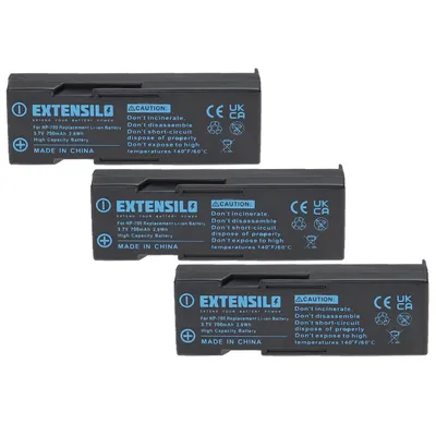 Produktbild von EXTENSILO 3x Akku Ersatz für Konica Minolta NP-700 für Kamera (700 mAh, 3,7 V, Li-Ion)