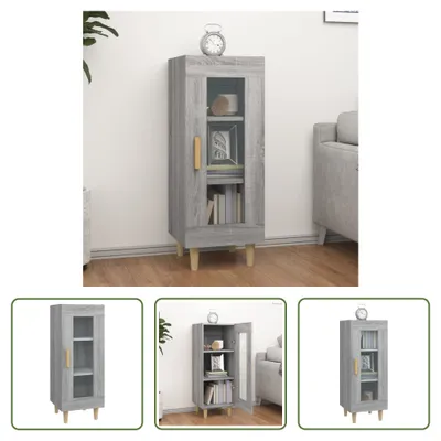 Produktbild von The Living Store Sideboard Grau Sonoma 34,5x34x90 cm Holzwerkstoff