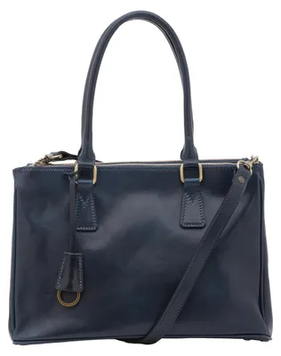 Produktbild von Bryony Damen Umhängetasche Echtleder Rindsleder Braun Brown UNICA 35x23x16 cm 5524-Marrone