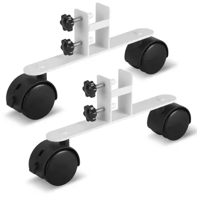 Produktbild von ISOISL 2X Standfüße für Infrarotheizung mit Rollen, 2er Set, Universal Heizungsständer, 360° Rollbar, Feststellbar, für Heizkörper