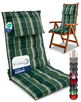 Productafbeelding van Solidchoice - Tuinstoelkussen met Hoge Rugleuning van UV-bestendig Stof voor Tuinmeubelen