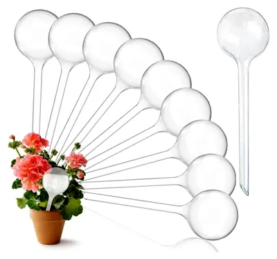 Produktbild von 12 Stück Kleine Gießkugeln, 13 * 5cm Wasserspender für Pflanzen und Blumen, Automatische Bewässerungskugeln (12)