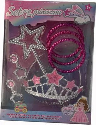 Image de Set princesse avec bracelets, couronne et boucles d'oreilles