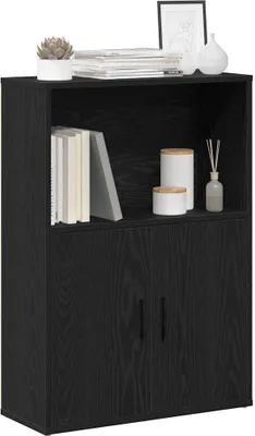 Productafbeelding van Maison Exclusive - Boekenkast, zwart, eikenlook, 60x24x85 cm, houtvezel