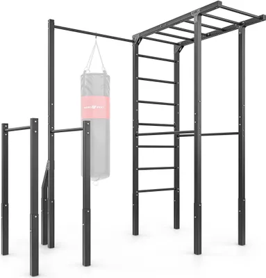 Produktbild von Marbo Sport - Sprossenwand mit Klimmzugstange, Boxsackhalterung und langen Dip-Stangen MO-Z5