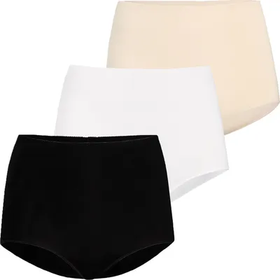 Produktbild von Teyli 3er Pack: Hohe Taille Baumwollslip Classico Female 148-3_bl-wh-be mehrfarbig L