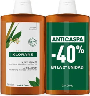 Immagine prodotto di GALANGA shampoo antiforfora riequilibrante confezione 2 x 400 ml