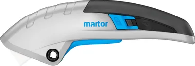 Produktbild von MARTOR Sicherheitsmesser Mit Klingeneinzug, Keramikklinge, SECUPRO MARTEGO, Profi Cuttermesser, Aluminium, Rechts- & Linkshänder, Logistik,