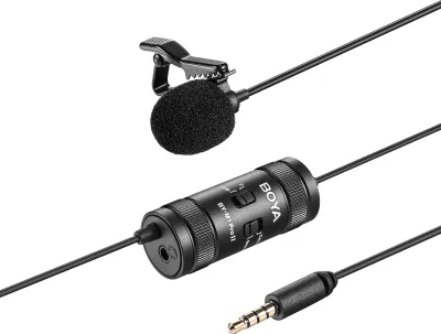 Produktbild von BOYA BY-M1 Pro II Universal-Ansteckmikrofon Omnidirektionales Kondensator-Ansteckmikrofon 3,5-mm-TRRS-Stecker 6 m langes Kabel Plug-and-Play fuer Smartphone-Kamera-Camcorder-Audiorecorder-Computer
