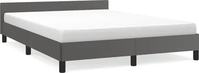 Obrázok produktu pre vidaXL Rám postele s čelom bez matraca Sivá 140x200 cm