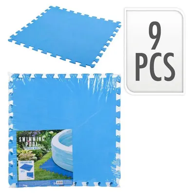 Image de Sol De Protection De Piscine 9 Pièces, 500x500x4mm