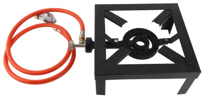 Obrázok produktu pre 8 kW s kontrolou plameňa, s liatinovým varným krúžkom Veľký LPG sporák Železný rám Prenosný sporák na vonkajšie použitie