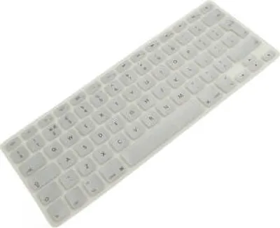 Produktbild von SYSTEM-S Silikon Tastaturschutz Tastaturabdeckung QWERTY EnglischeTastatur Abdeckung Schutz für MacBook Pro 13" 15" 17" / iMac / MacBook Air 13" in der Farbe Silver