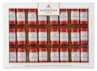 Zdjęcie produktu dla Niederegger marcepan klasyczny w ciemnej czekoladzie 300g