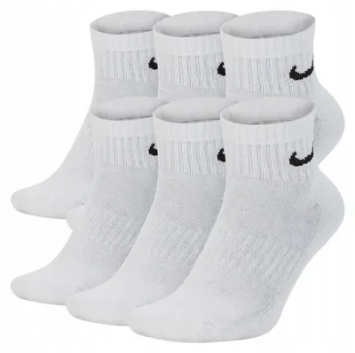 Immagine prodotto di Nike - Calzini alla caviglia per uomo/donna Unisex - Uso quotidiano (confezione da 6) PP1332 (38 EU - 42 EU) (Bianco)