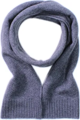 Produktbild von TUMELO Schal Damen & Herren, edler 100% Kaschmirschal, Uni, warmer Strickschal, weicher Wollschal - Anthrazit